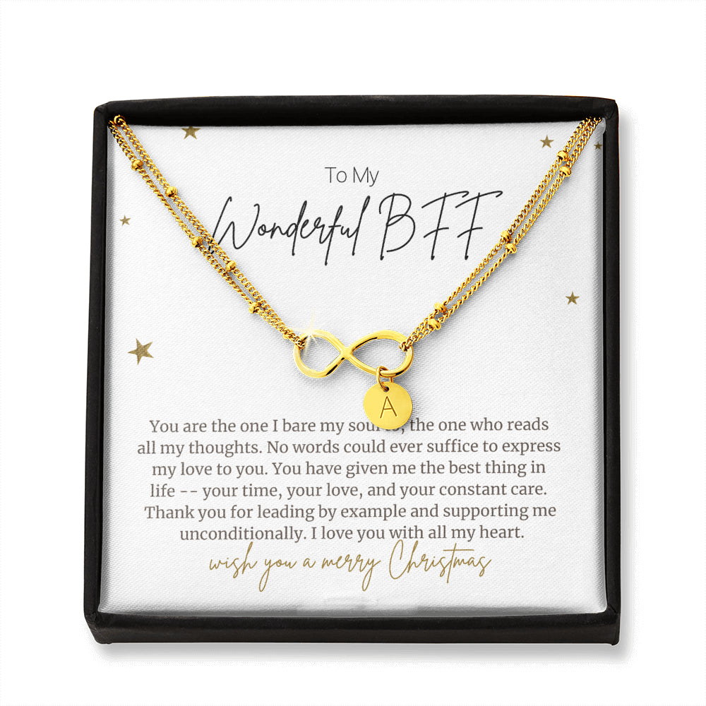 Christmas Gift for BFF Personalized Infinity Necklace