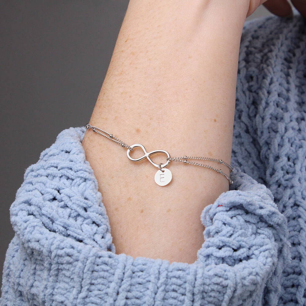 24th Anniversary Gift for Wife, 24th Anniversary Present from Husband , Anniversary Necklace for Wife, 24 Year Anniversary Gift Personalized Infinity Necklace