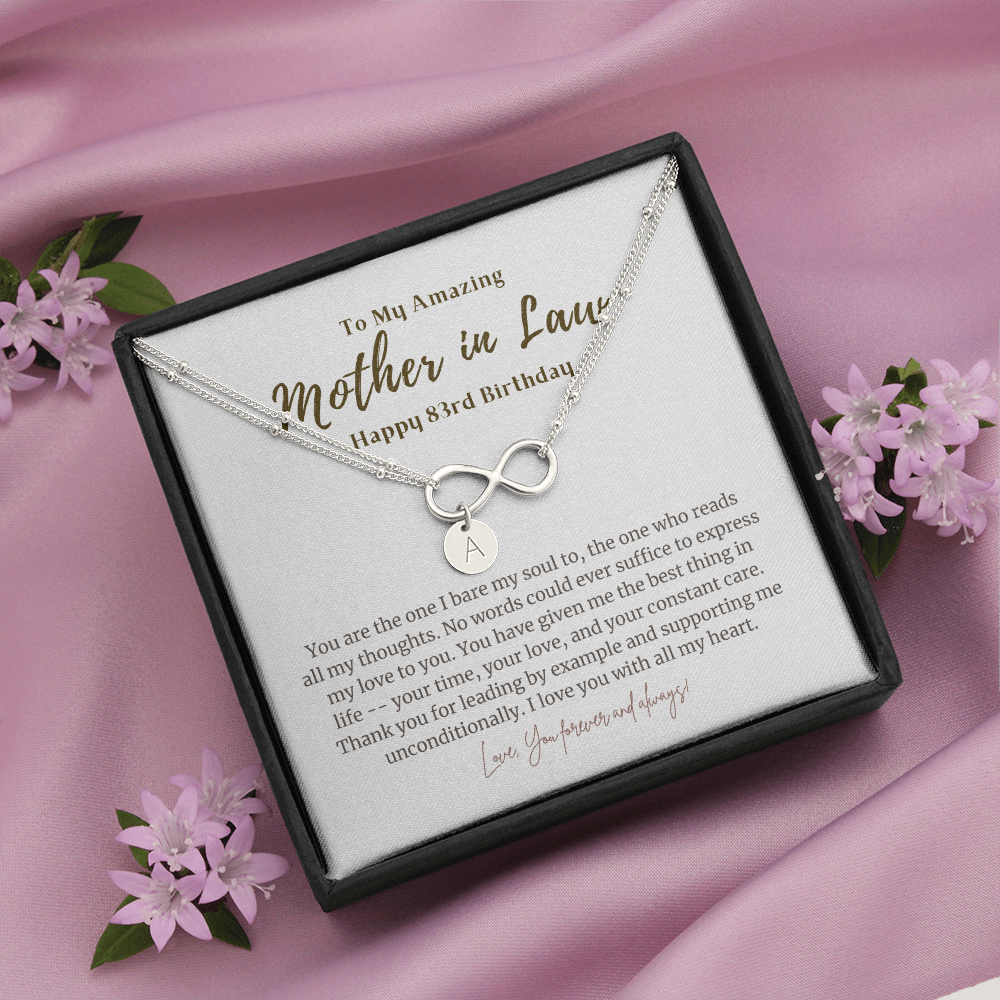 83rd Birthday Gift for Mother in Law Infinity Bracelet