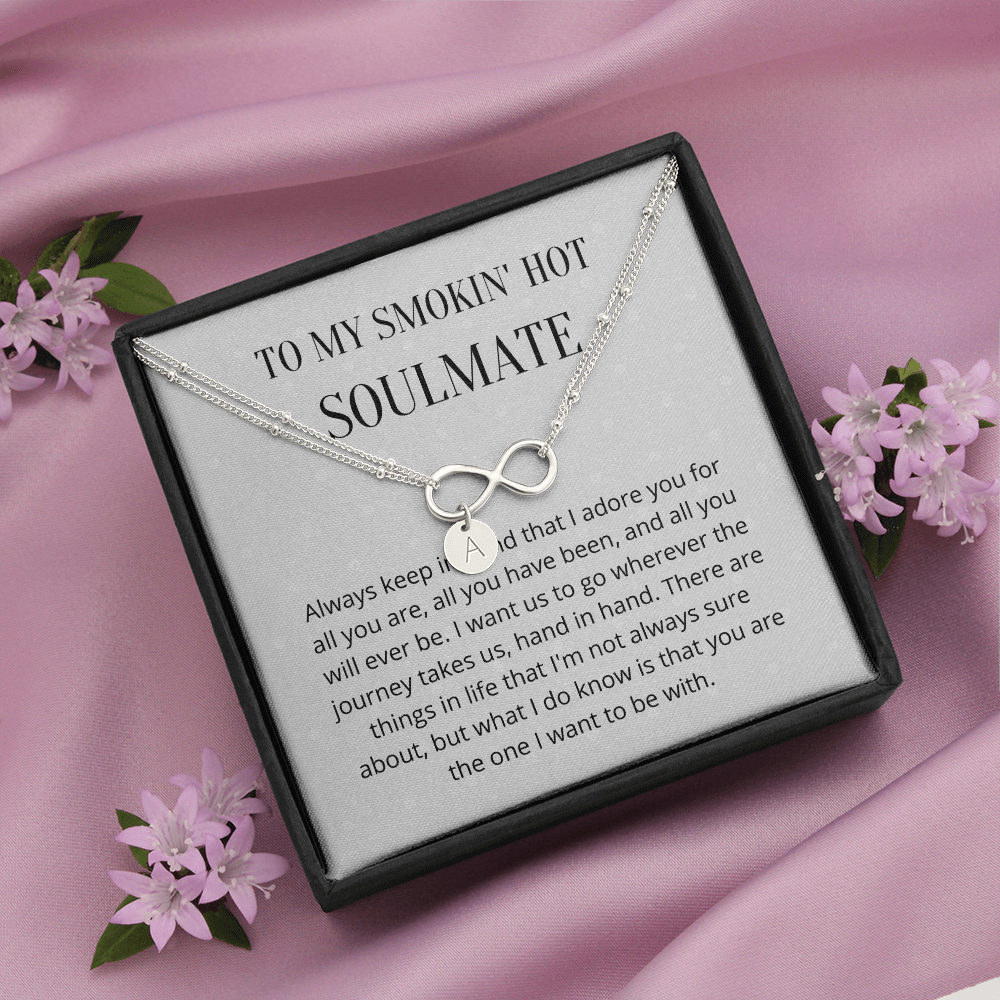 Soulmate Valentines day Message 3 Infinity Bracelet