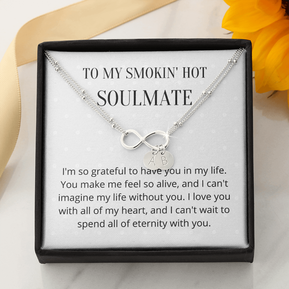 Soulmate Valentines day Message 1 Infinity Bracelet