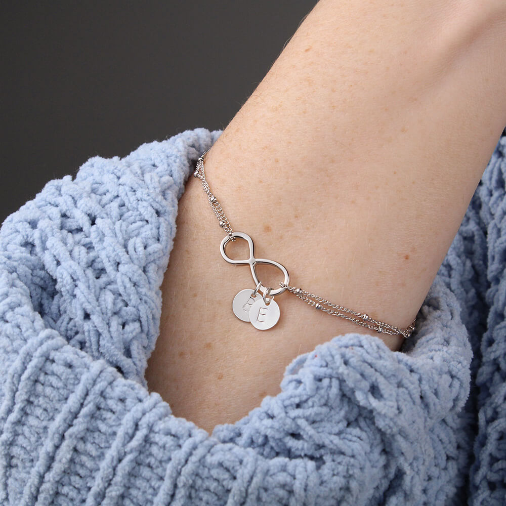 Soulmate Valentines day Message 3 Infinity Bracelet