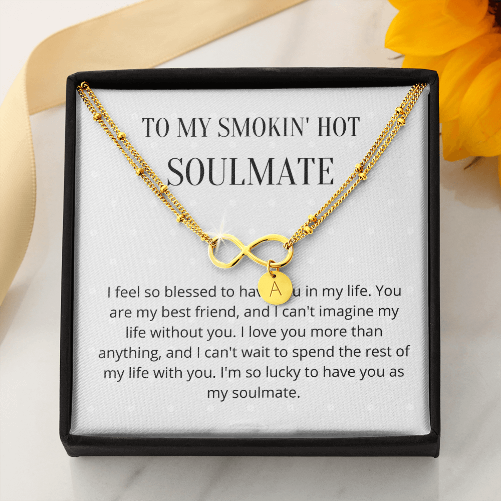 Soulmate Valentines day Message 2 Infinity Bracelet