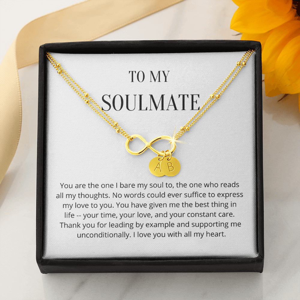 Soulmate Valentines day Message 8 Infinity Bracelet