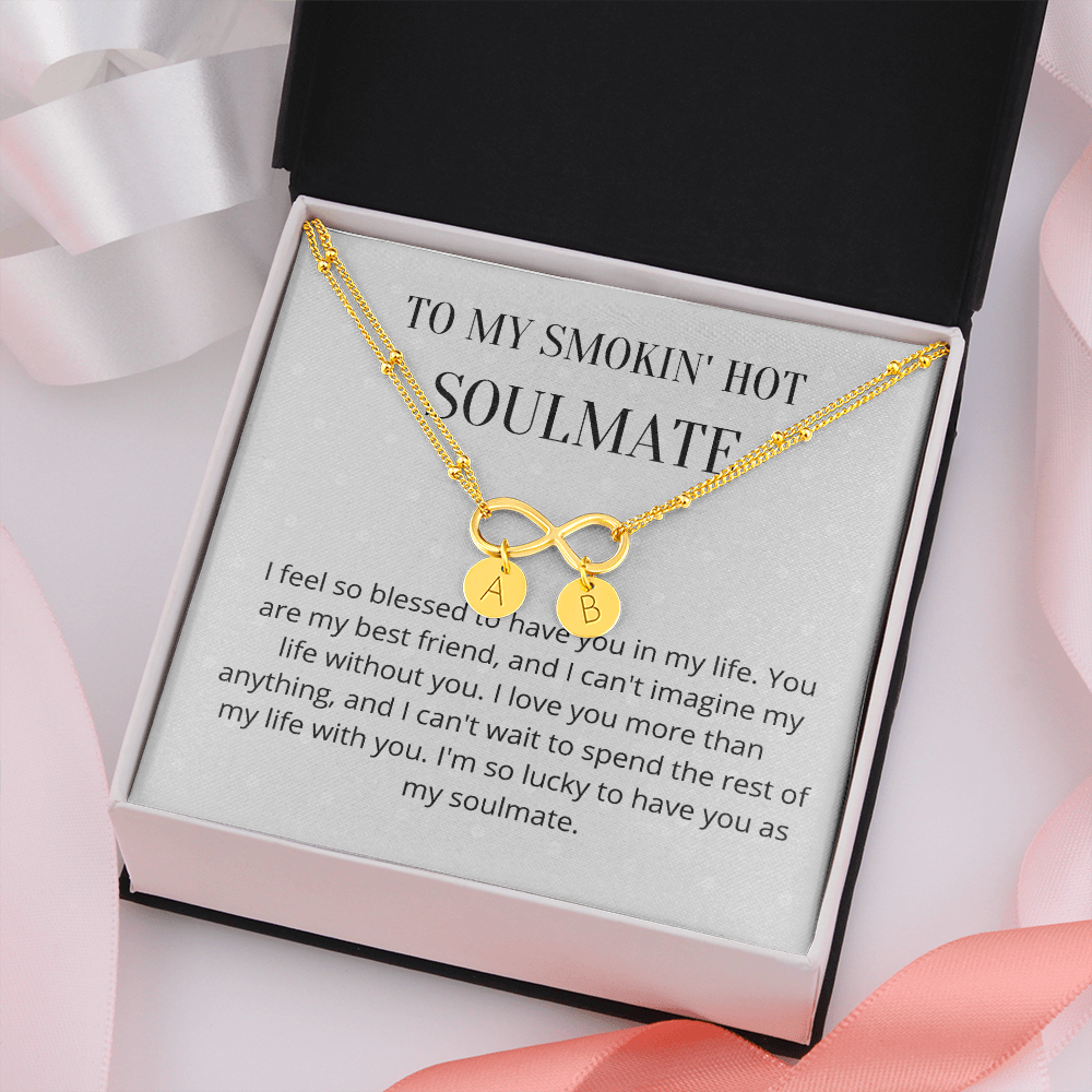 Soulmate Valentines day Message 2 Infinity Bracelet