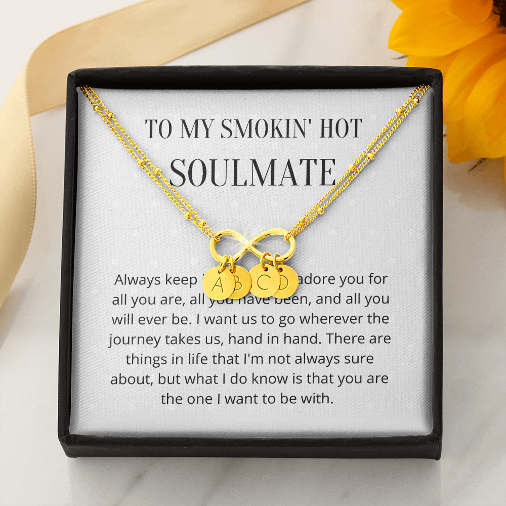 Soulmate Valentines day Message 3 Infinity Bracelet