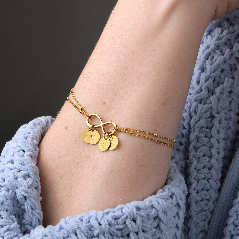 Happy Golden Birthday Personalized Infinity Necklace