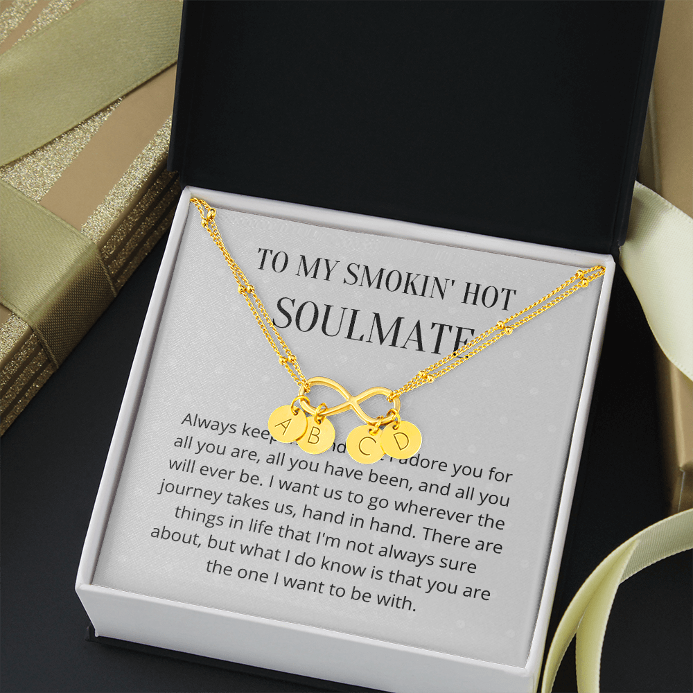Soulmate Valentines day Message 3 Infinity Bracelet