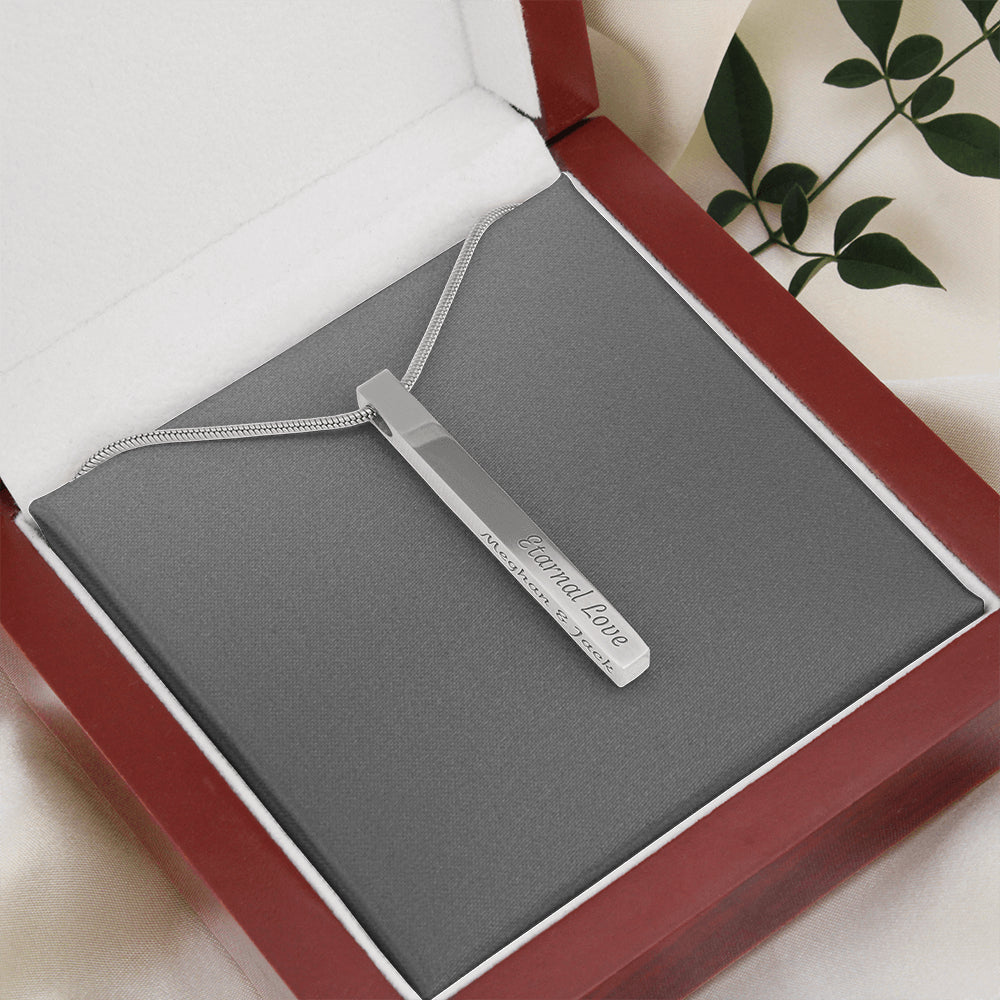 Christmas Gift for BFF Vertical Stick Necklace