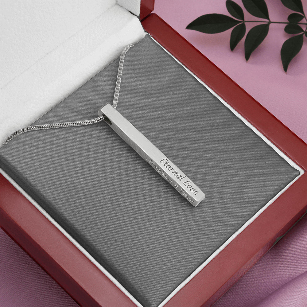 Christmas Gift for BFF Vertical Stick Necklace
