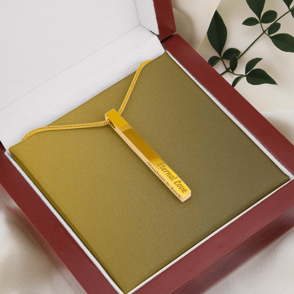 Christmas Gift for BFF Vertical Stick Necklace