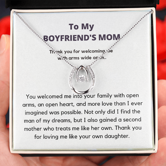 To My Boyfriend's Mom Necklace, Happy Mother's Day Gift, Mothers Day Gift, Gift Boxed Necklace With Card, Gift For Mom, Necklace For Women