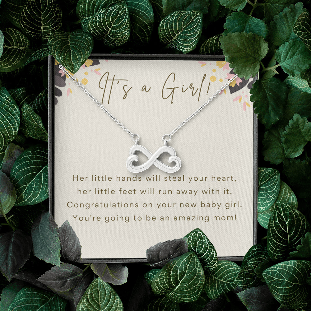 Its a Girl Infinity Necklace
