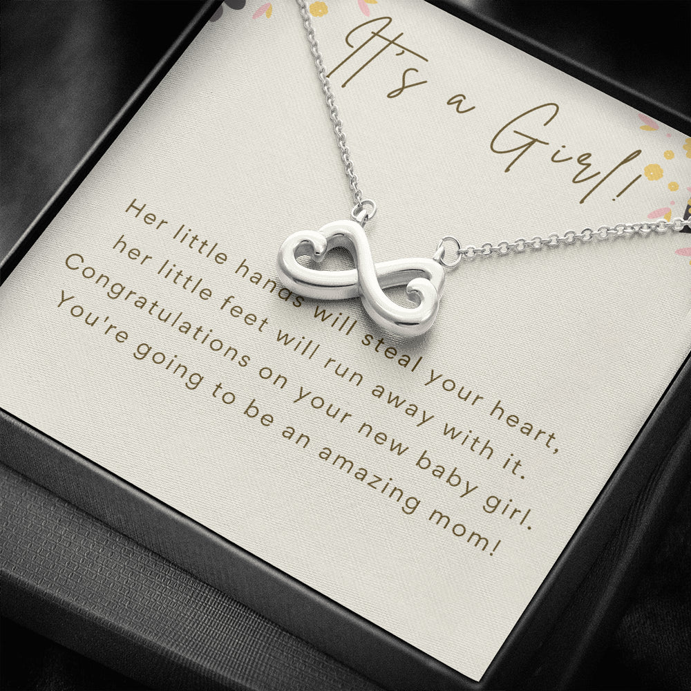Its a Girl Infinity Necklace