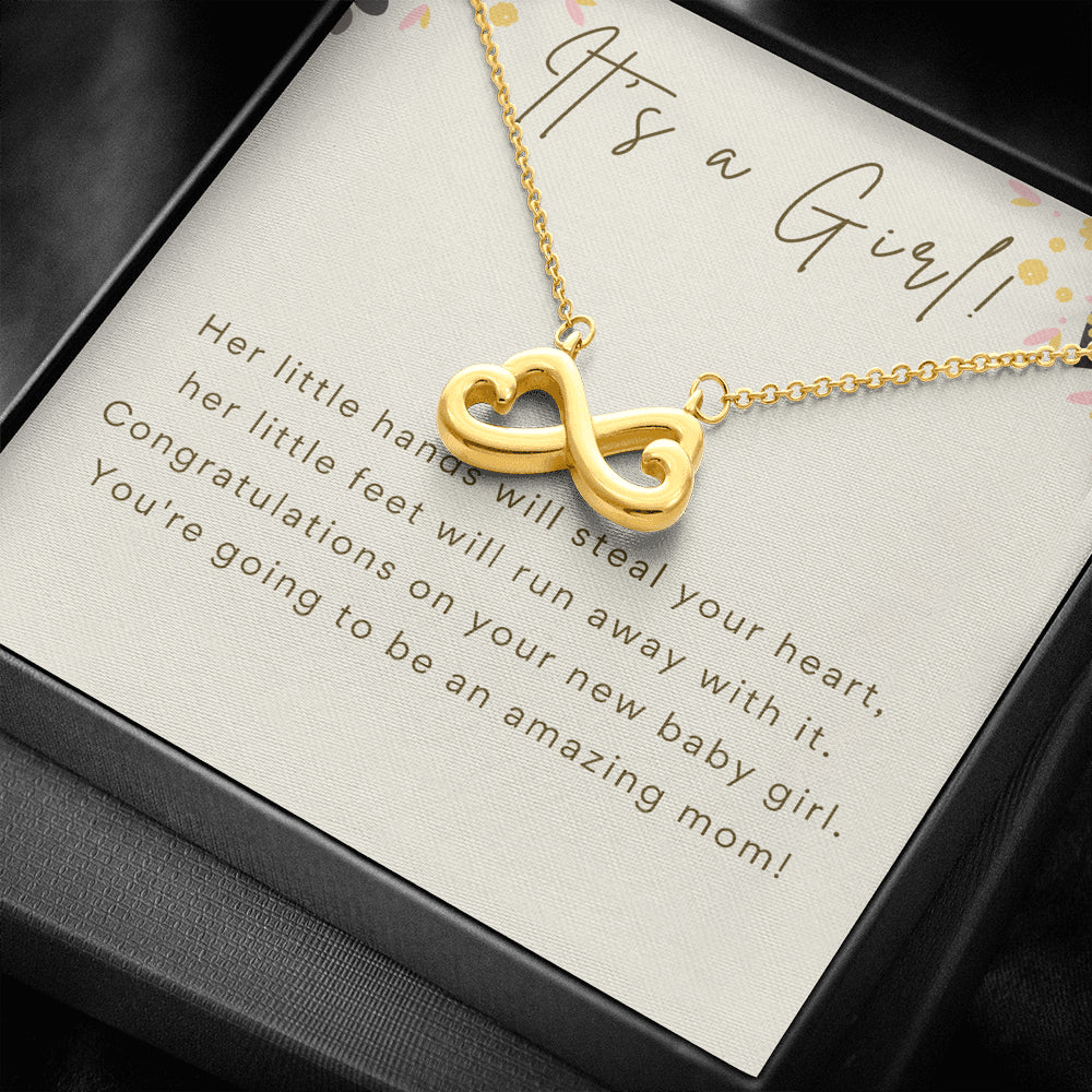 Its a Girl Infinity Necklace