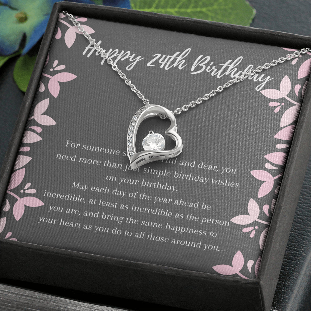 Happy 24th Birthday Love Necklace