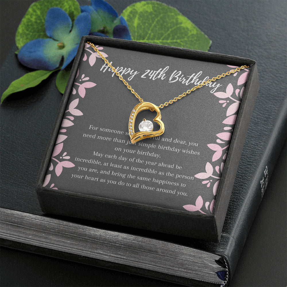 Happy 24th Birthday Love Necklace