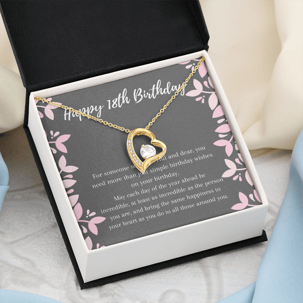 Happy 18th Birthday Love Necklace