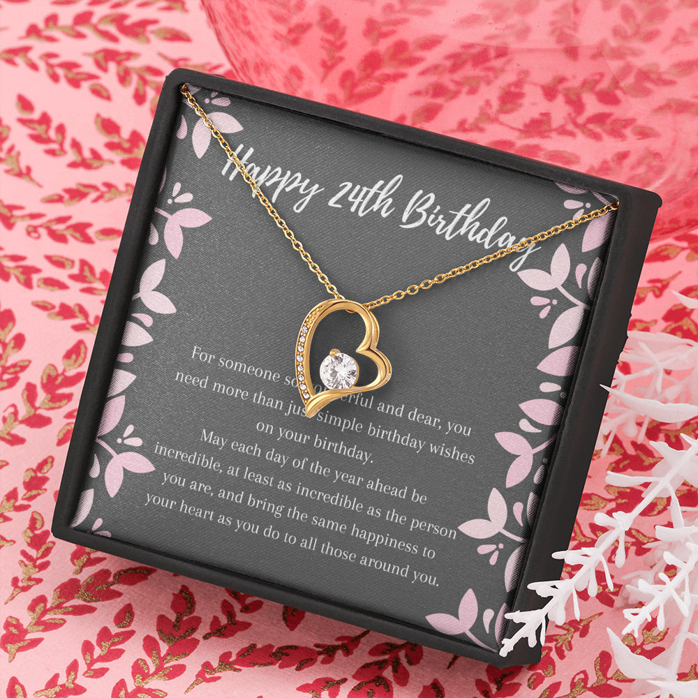 Happy 24th Birthday Love Necklace