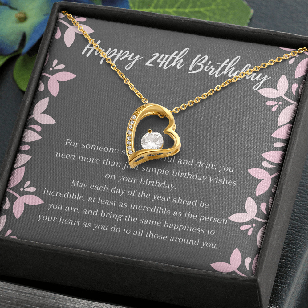Happy 24th Birthday Love Necklace