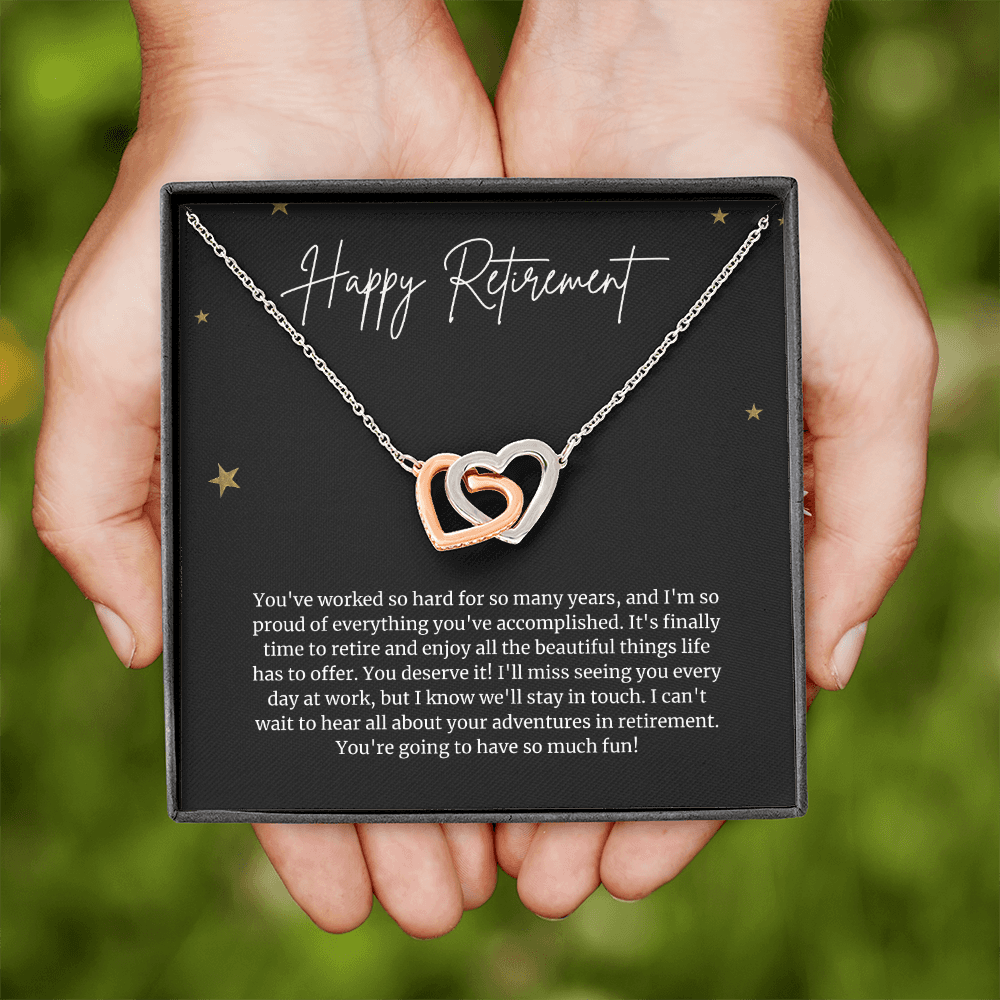 Retirement Necklace Gift 6 Interlocked Necklace