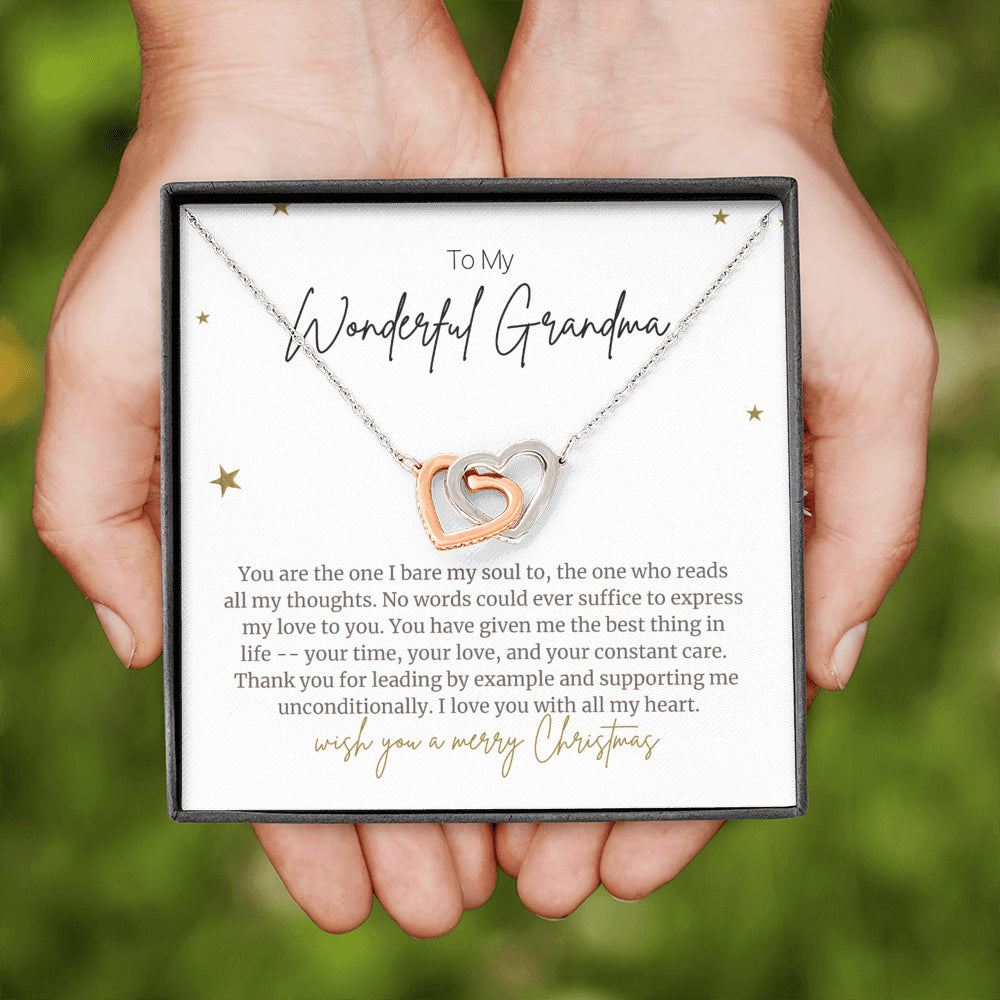 Christmas Gift for Grandma Interlocked Necklace