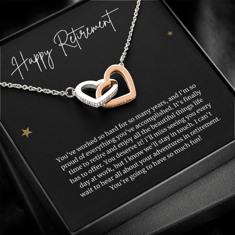 Retirement Necklace Gift 6 Interlocked Necklace
