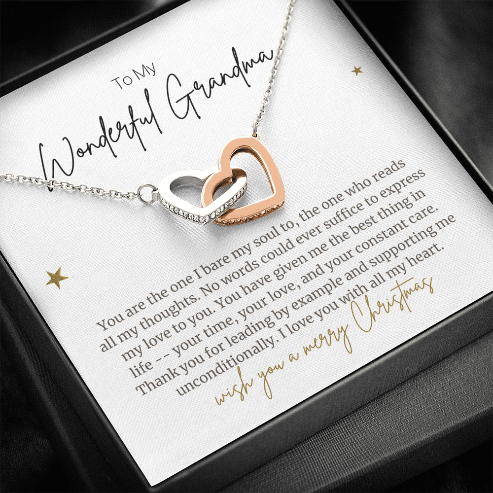 Christmas Gift for Grandma Interlocked Necklace