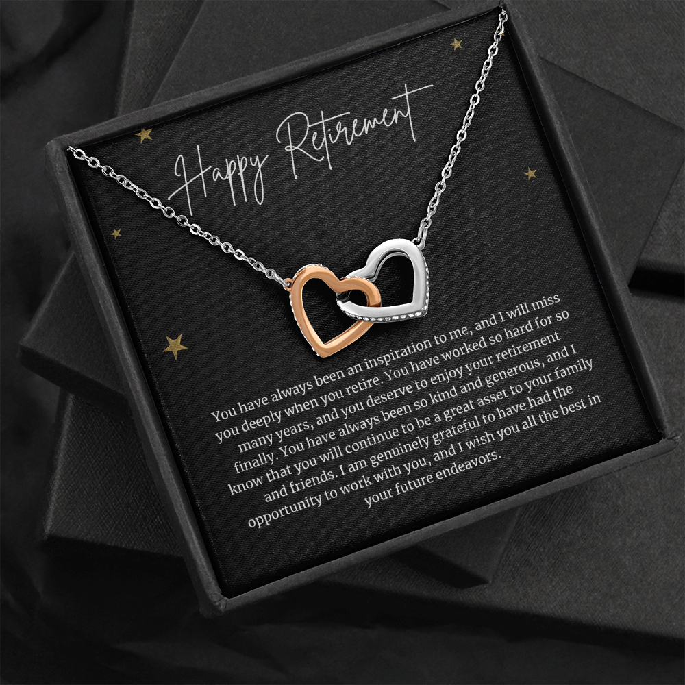 Retirement Necklace Gift 2 Interlocked Necklace