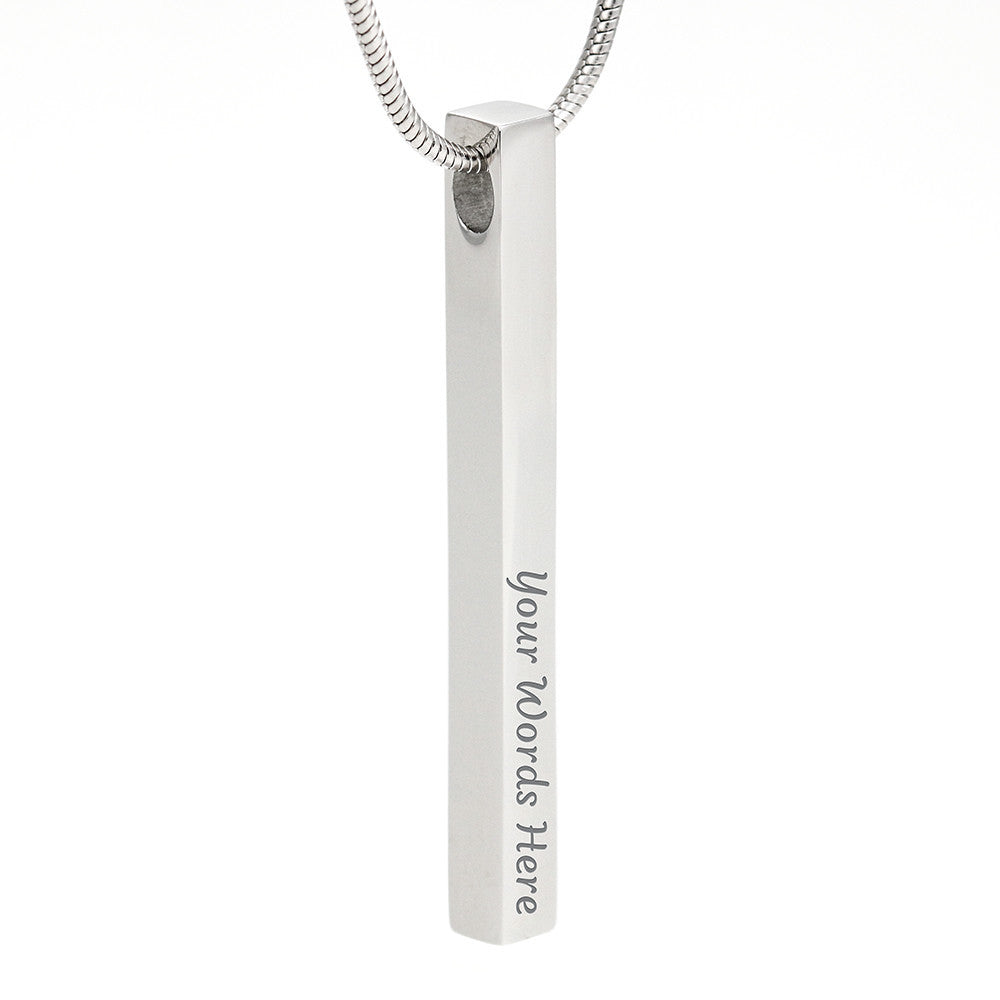 Christmas Gift for BFF Vertical Stick Necklace