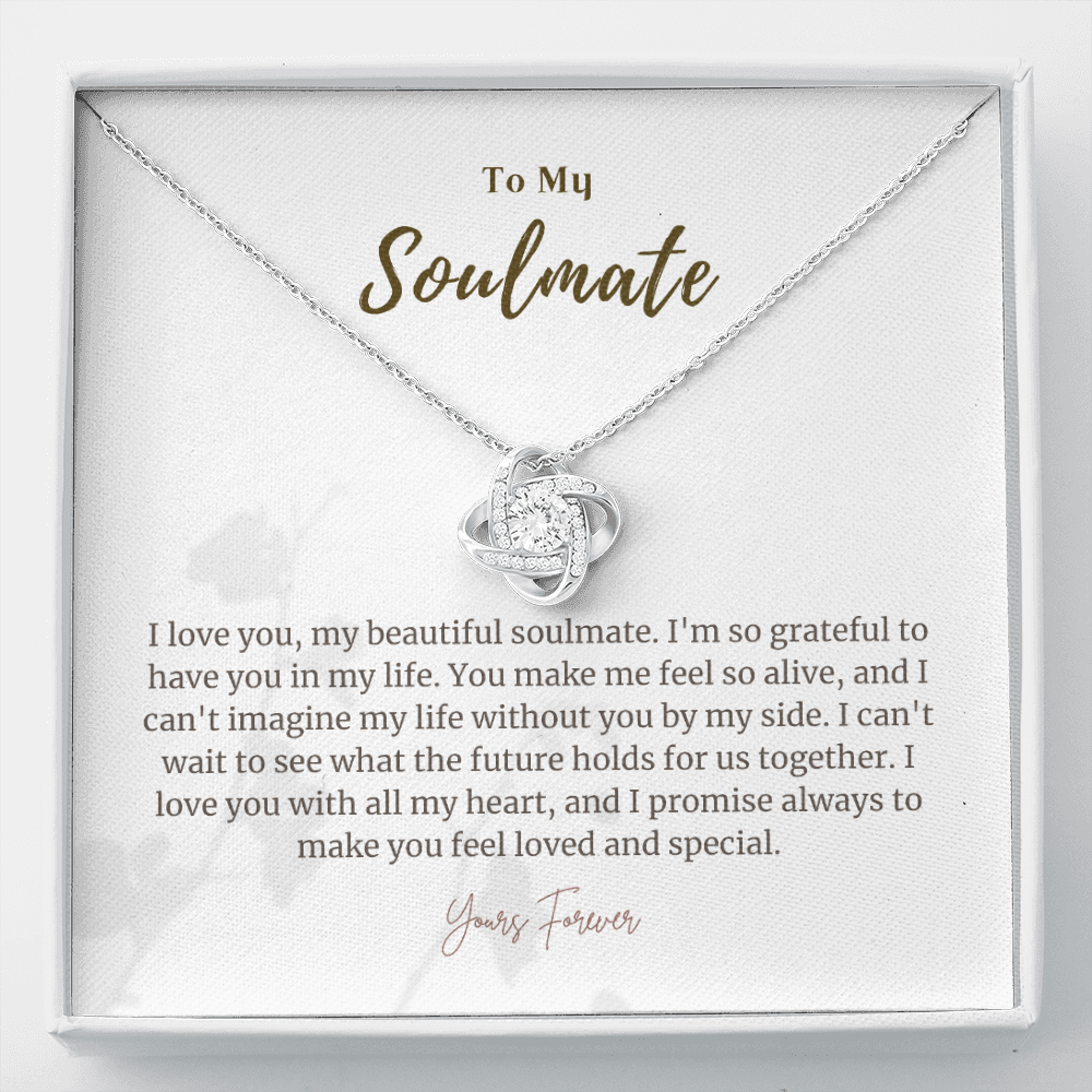 Soulmate Valentines day Message 15 Love Knot Necklace