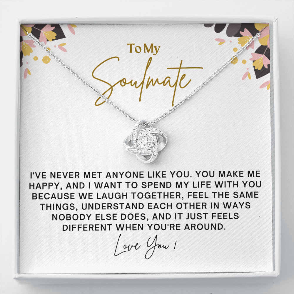 To My Soulmate 4 Love Knot Necklace