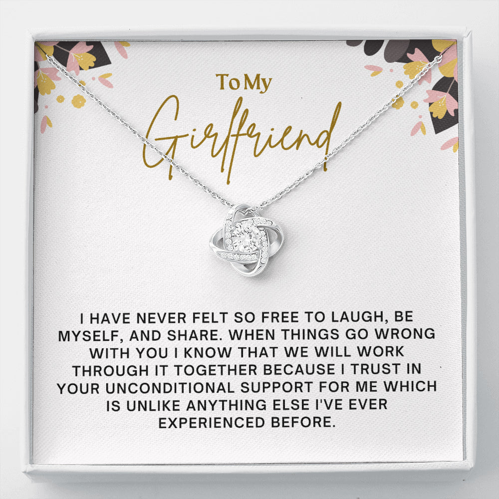 Love Knot Necklace, Jewelry Gift For Girlfriend, Girlfriend Necklace,, Girlfriend Gift, Anniversary Gift For her