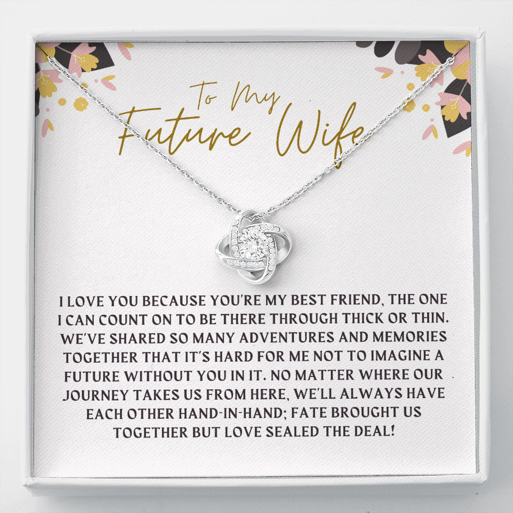 Love Knot Necklace : Gift For future Wife, future Wife Gift Ideas, Necklace For Future Wife With message card