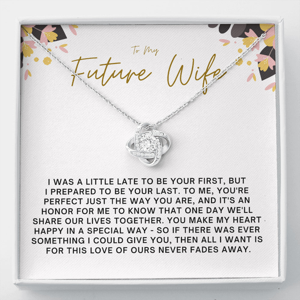 Love Knot Necklace,  Future Wife Gift, Husband To Future Wife Gift, Future Wife Necklace, Anniversary Gift for Future Wife, Wife Necklace, Valentine Gift