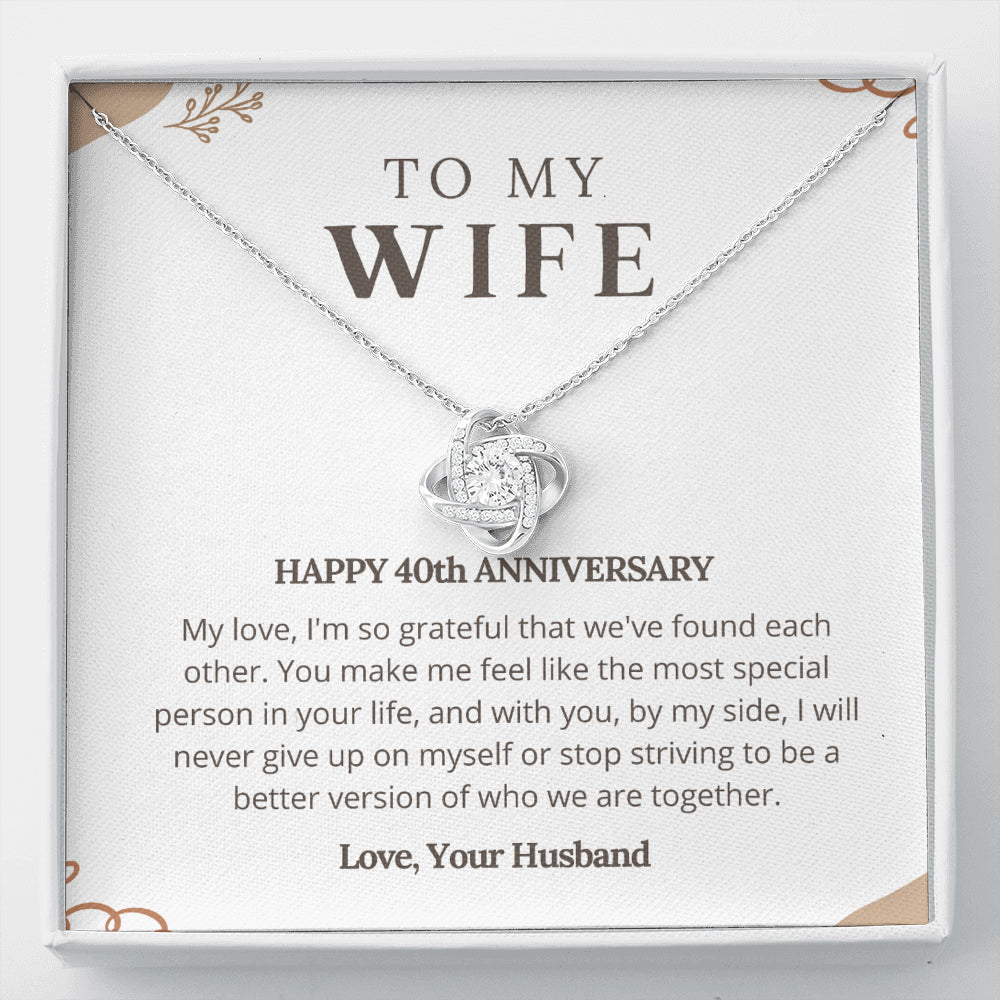40th Anniversary Love Knot Necklace