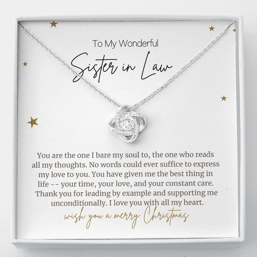 Christmas Gift for Sister In Law Love Knot Necklace