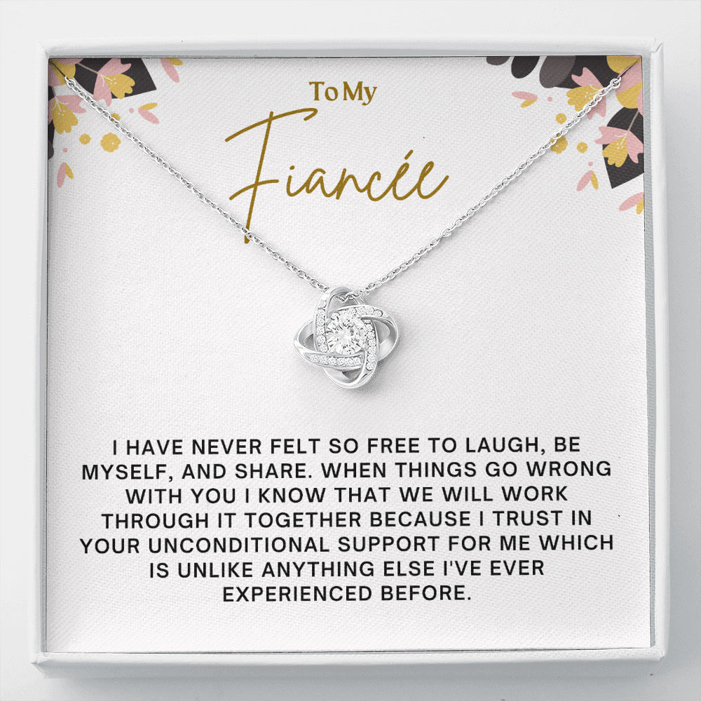 Love Knot Necklace, Fiance gift for her, Fiance Gift Necklace, Gift for Fiancee, Future Wife Birthday, Gift for Future Wife