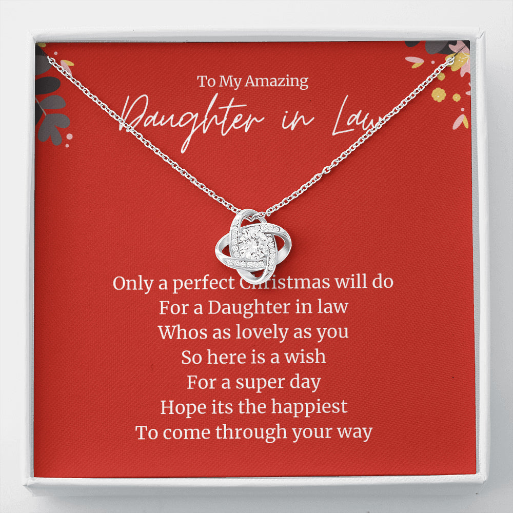 Love Knot Necklace, Christmas Gift for Daughter in Law , Daughter in Law Christmas Gift ideas, Best Christmas Present for Daughter in Law