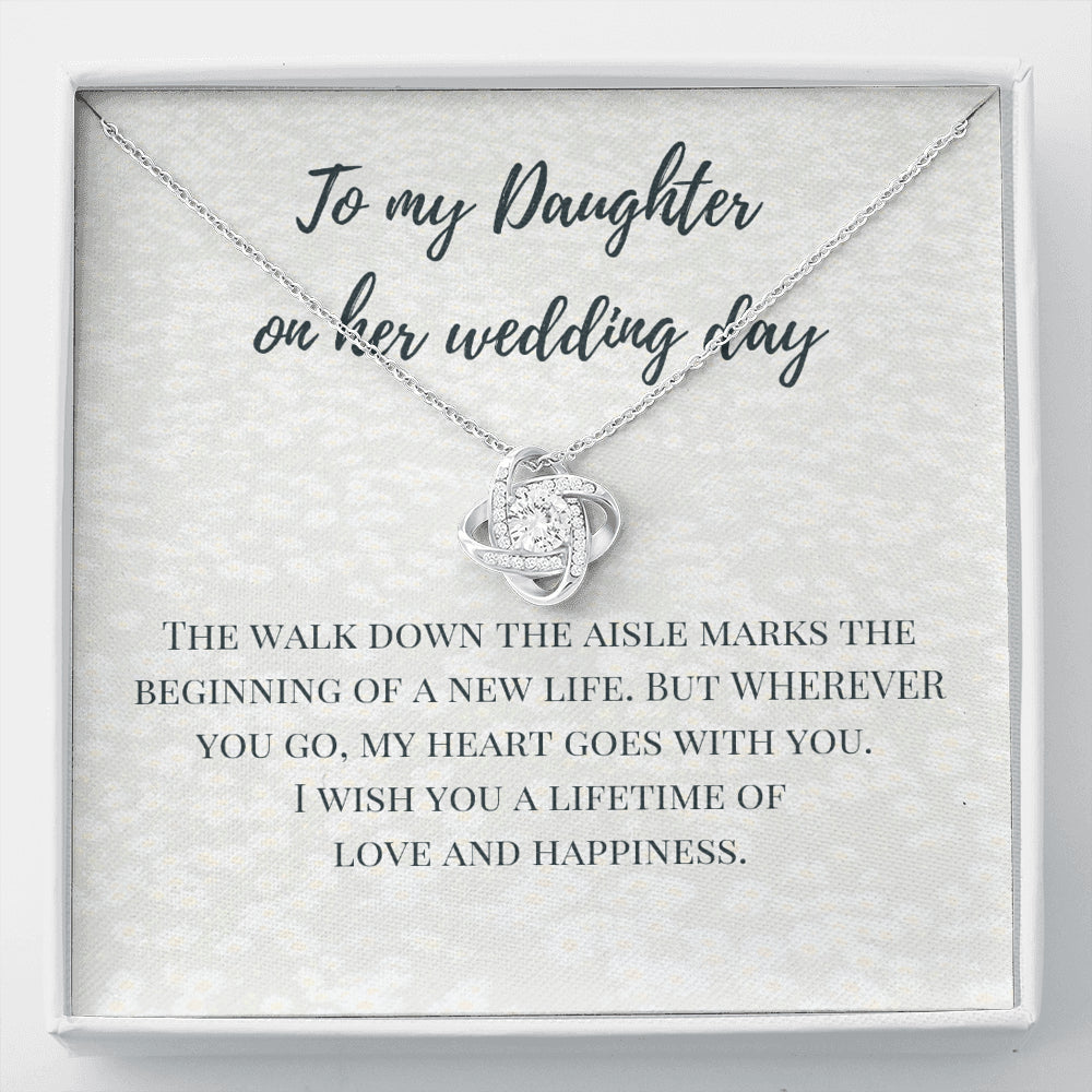 Daughter Wedding Day Gift, To Bride From Mom Necklace, Parents To Bride Gift, Bride Jewelry Gift From Mom