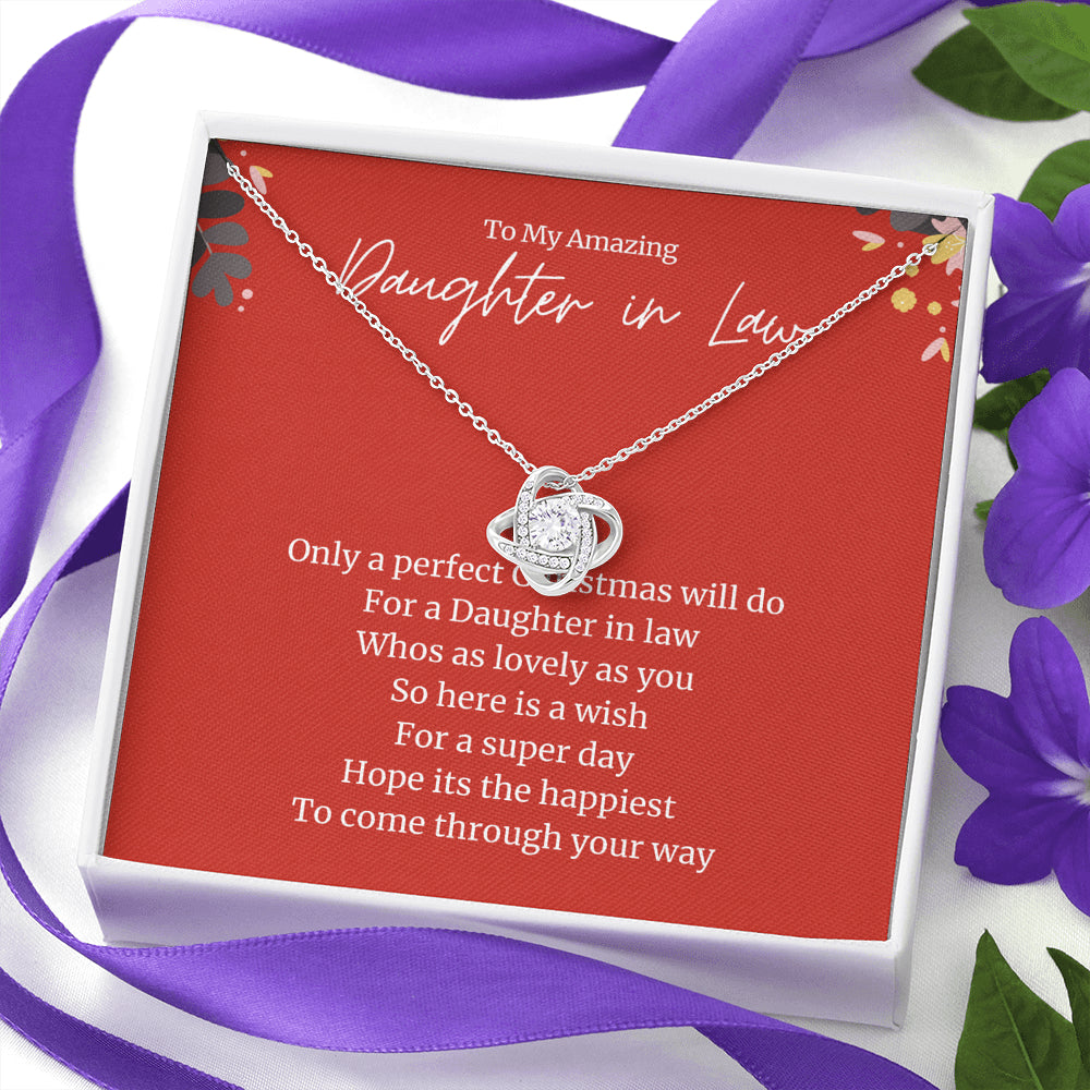 Love Knot Necklace, Christmas Gift for Daughter in Law , Daughter in Law Christmas Gift ideas, Best Christmas Present for Daughter in Law