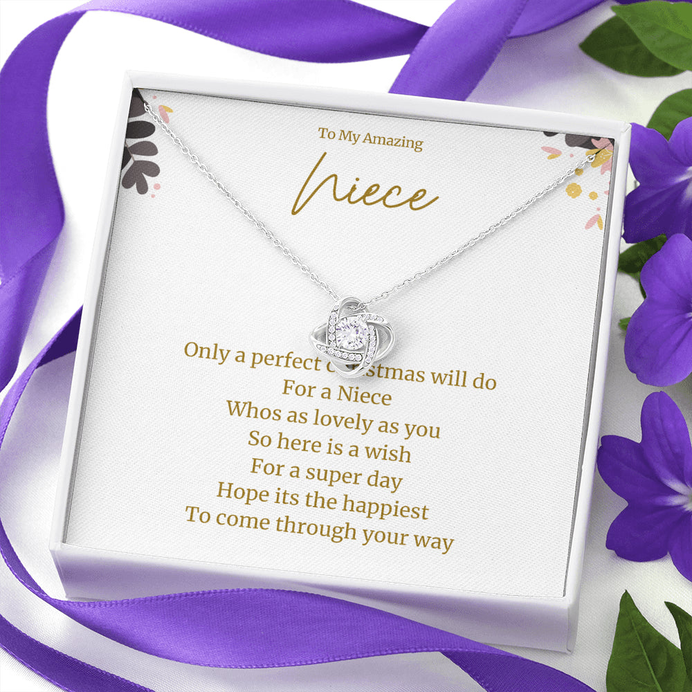 Love Knot Necklace, Christmas Gift for Niece, Best Niece Gift , Niece Christmas Gift ideas, Best Christmas Present for Niece