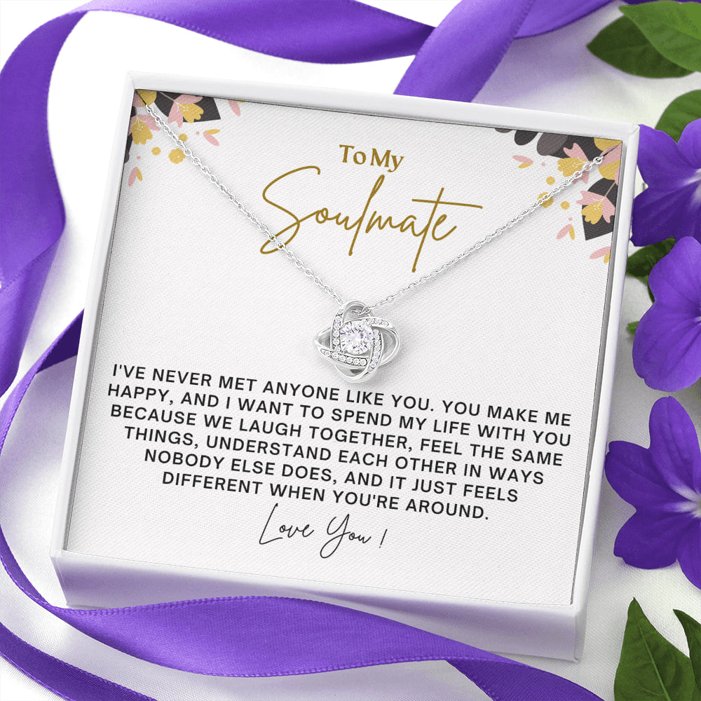 To My Soulmate 4 Love Knot Necklace
