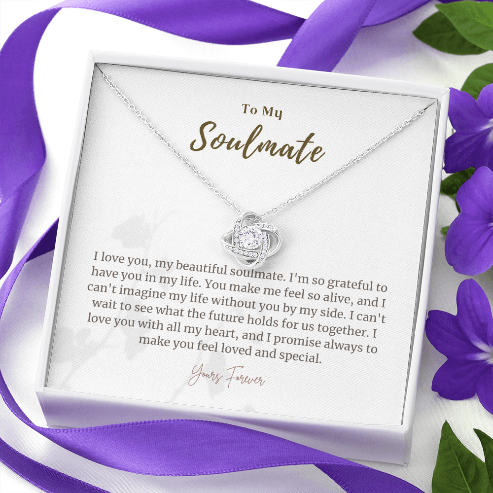 Soulmate Valentines day Message 15 Love Knot Necklace