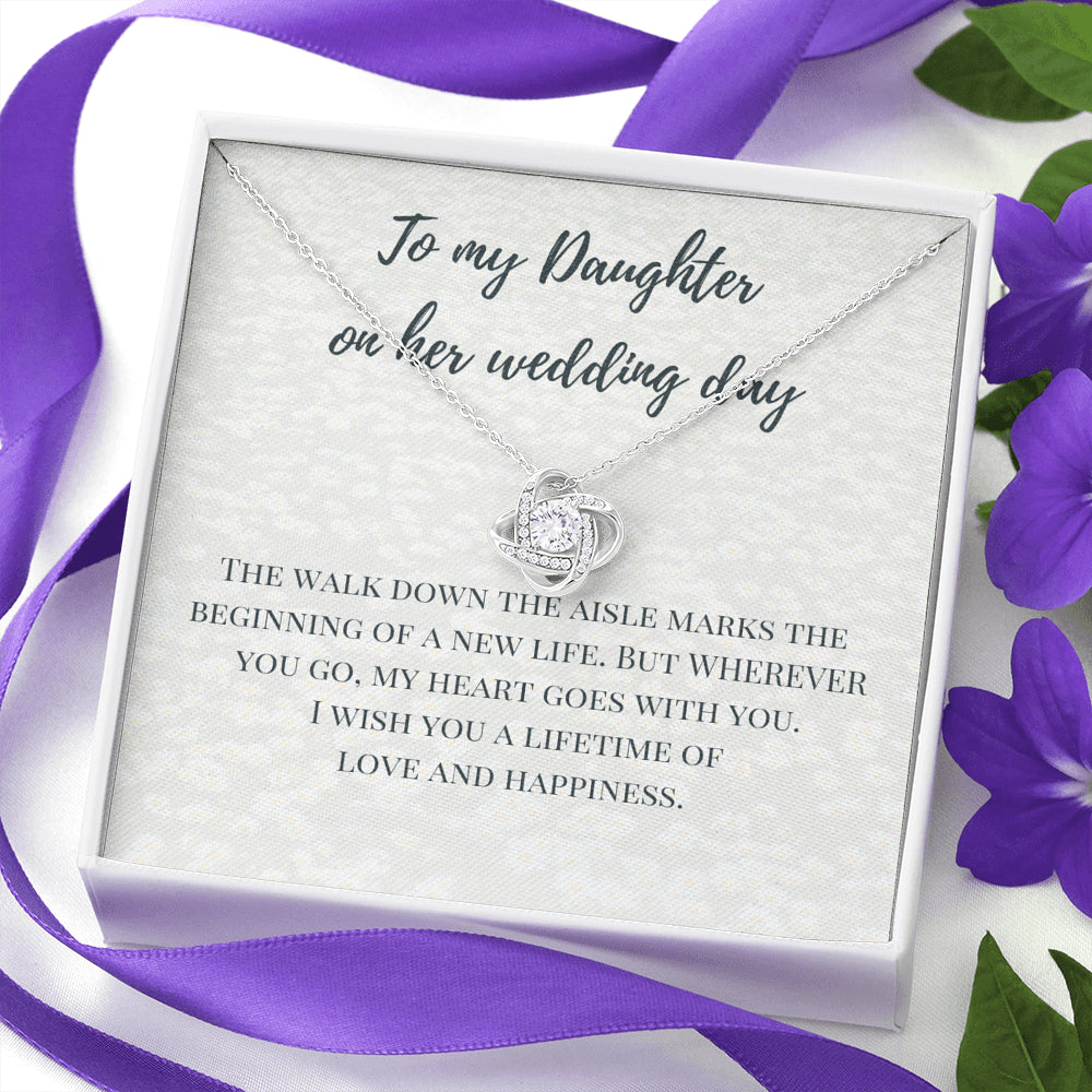 Daughter Wedding Day Gift, To Bride From Mom Necklace, Parents To Bride Gift, Bride Jewelry Gift From Mom
