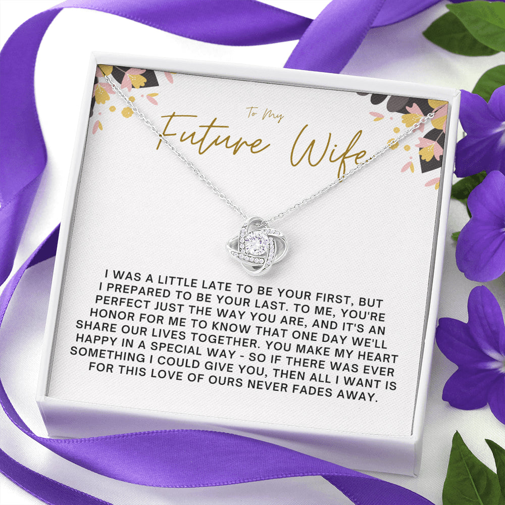Love Knot Necklace,  Future Wife Gift, Husband To Future Wife Gift, Future Wife Necklace, Anniversary Gift for Future Wife, Wife Necklace, Valentine Gift