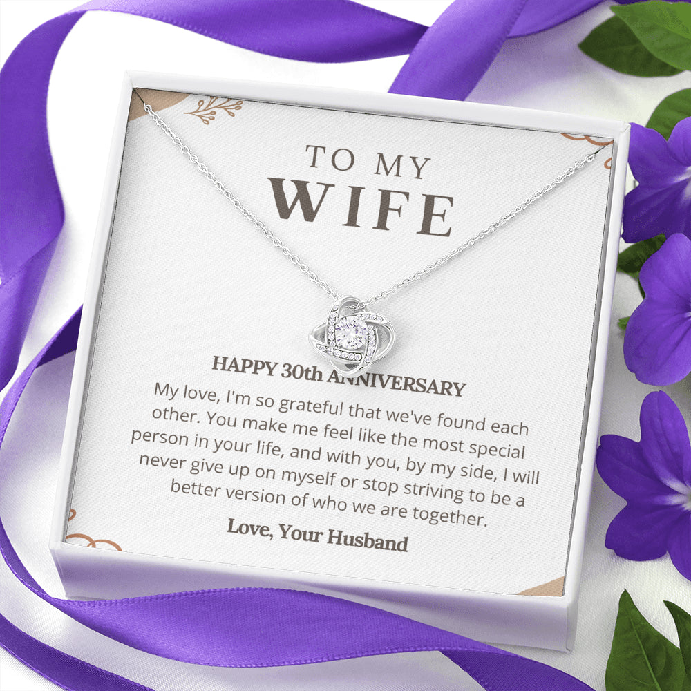 30th Anniversary Love Knot Necklace