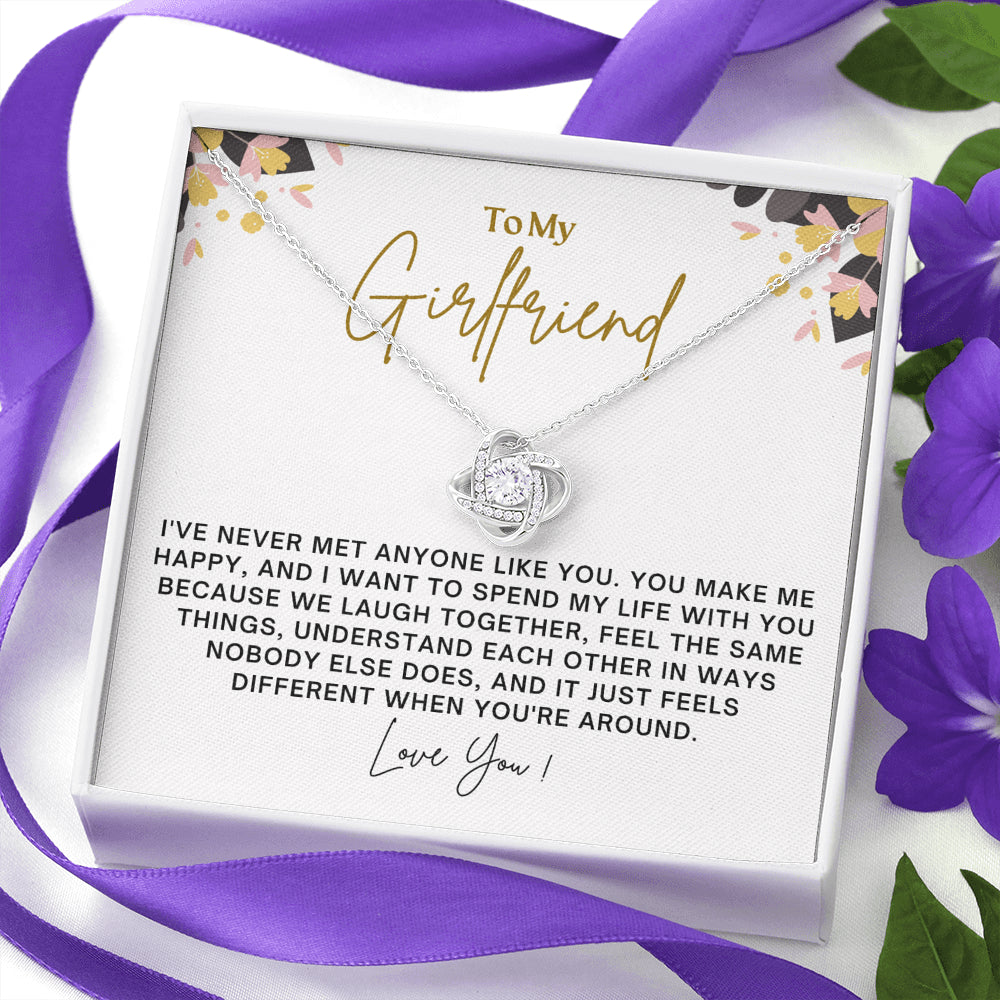 Love Knot Necklace, Jewelry Gift For Girlfriend, Girlfriend Necklace,, Girlfriend Gift, Anniversary Gift For her