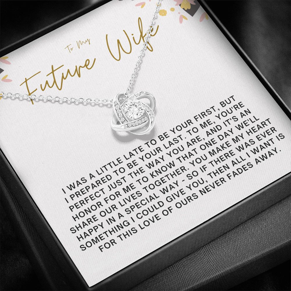 Love Knot Necklace,  Future Wife Gift, Husband To Future Wife Gift, Future Wife Necklace, Anniversary Gift for Future Wife, Wife Necklace, Valentine Gift