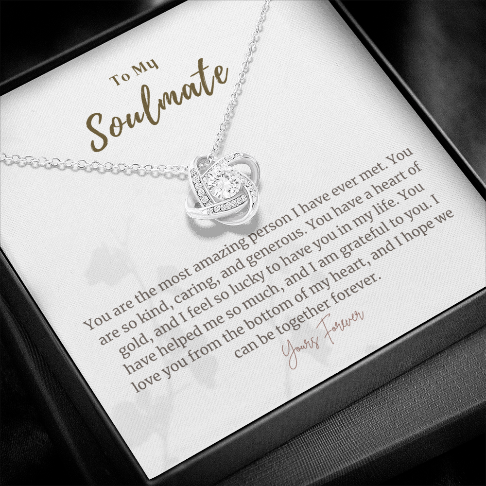 Soulmate Valentines day Message 16 Love Knot Necklace